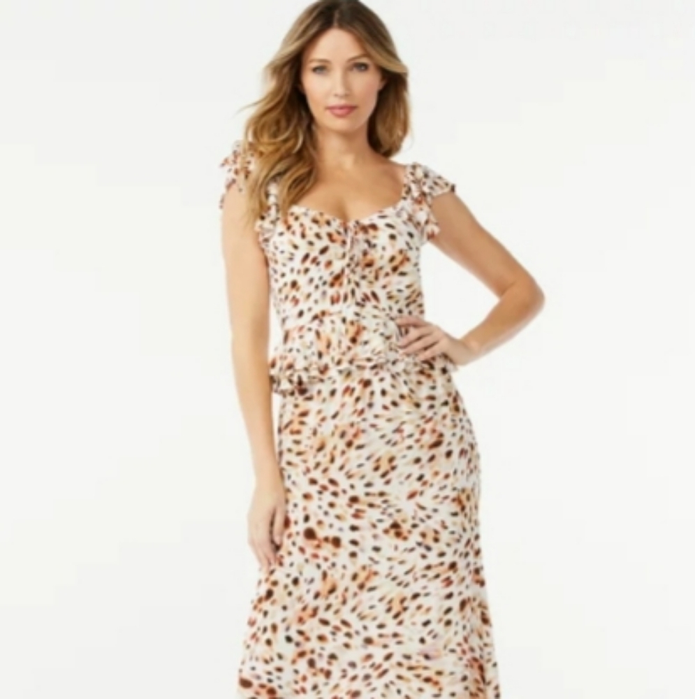🌿🌻 NWT Sofia Vergara sweetheart long midi plus size dress sizes XL, XXL🌿🌻